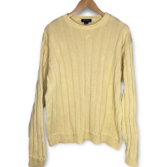Nautica Other - Nautica Men's Vintage Cotton Sweater Cable Knit Pullover Large